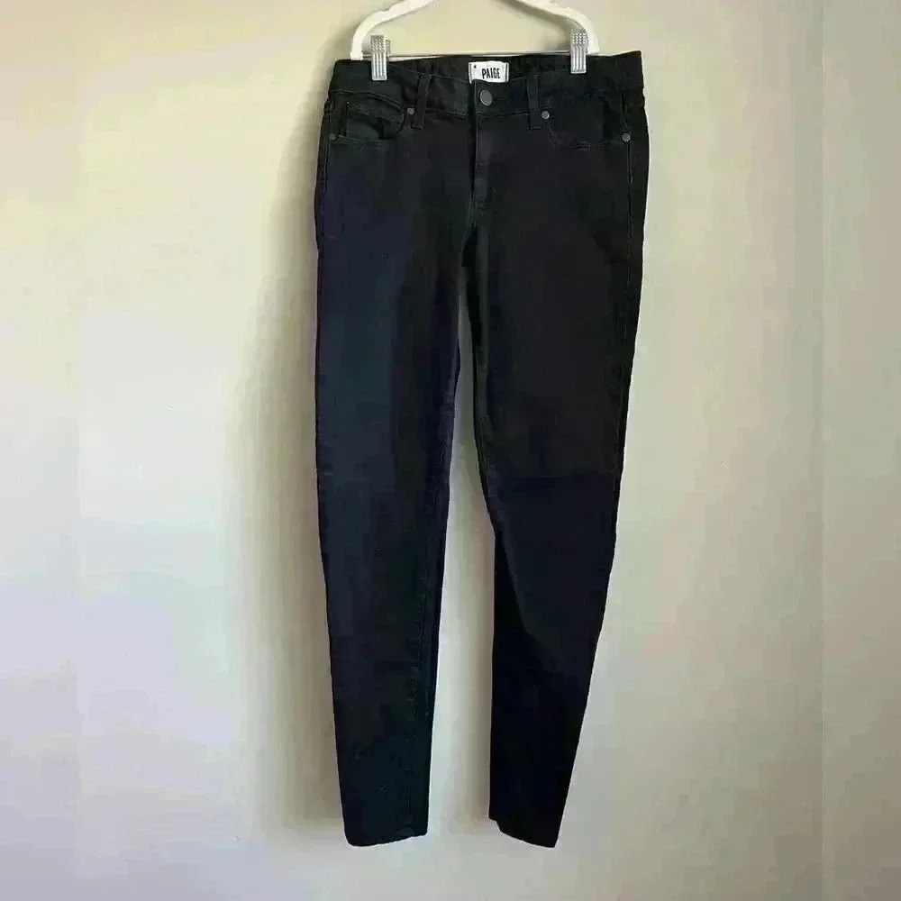 Paige Skyline Skinny Jeans in Black Women’s 28